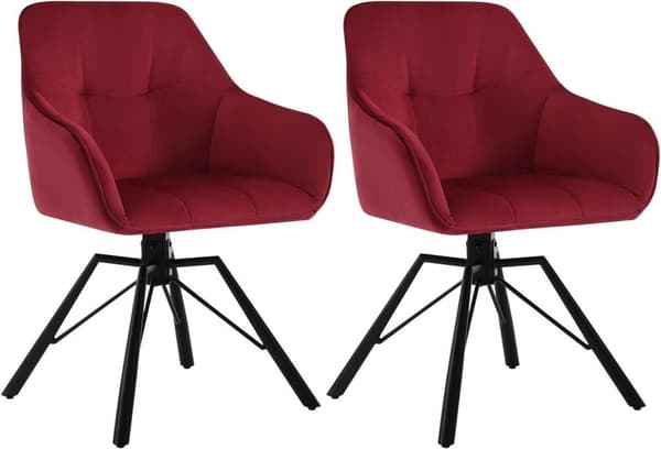 Rootz vridbar matstol - Roterande stol - Ergonomisk stol - 360° vridbar, bekväm design, robust konstruktion - sammet och metall - 58,5 cm x 82,5 cm x