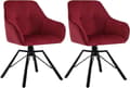 Miniatyrbild 1 av 9: Rootz vridbar matstol - Roterande stol - Ergonomisk stol - 360° vridbar, bekväm design, robust konstruktion - sammet och metall - 58,5 cm x 82,5 cm x