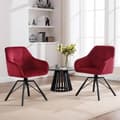 Miniatyrbillede 4 af 8: Rootz drejelig spisestuestol - Roterende stol - Velvet Accent Chair - Ergonomisk design - Komfortable siddepladser - Holdbar konstruktion - 58,5 cm x