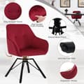 Miniatyrbillede 5 af 8: Rootz drejelig spisestuestol - Roterende stol - Velvet Accent Chair - Ergonomisk design - Komfortable siddepladser - Holdbar konstruktion - 58,5 cm x