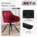 Miniatyrbillede 6 af 8: Rootz drejelig spisestuestol - Roterende stol - Velvet Accent Chair - Ergonomisk design - Komfortable siddepladser - Holdbar konstruktion - 58,5 cm x