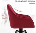 Miniatyrbillede 8 af 8: Rootz drejelig spisestuestol - Roterende stol - Velvet Accent Chair - Ergonomisk design - Komfortable siddepladser - Holdbar konstruktion - 58,5 cm x