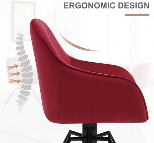 Rootz drejelig spisestuestol - Roterende stol - Velvet Accent Chair - Ergonomisk design - Komfortable siddepladser - Holdbar konstruktion - 58,5 cm x