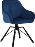 Miniatyrbillede 1 af 9: Rootz drejelig spisestuestol - Roterende stol - Fløjlspolstret stol - Ergonomisk design - Nem montering - Holdbart metalstel - 58,5 cm x 82,5 cm x 54,