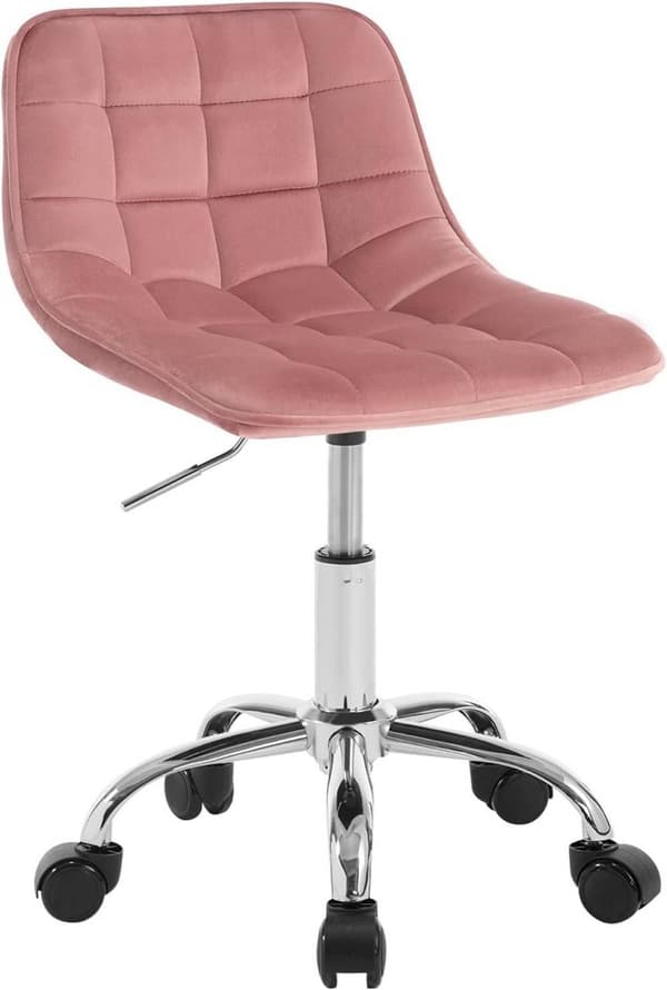 Rootz kontorstol - Ergonomisk arbejdsstol - Velvet drejestol - Komfortabel, justerbar, holdbar - 43 cm x 60-67,5 cm x 50 cm