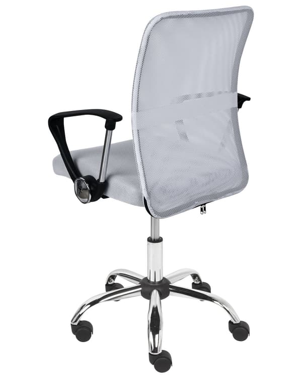 Kontorsstol Off-white Mesh Tygklädsel Snurrbar Skrivbordstol Datorstol Justerbar Sits Kontor Arbetsrum