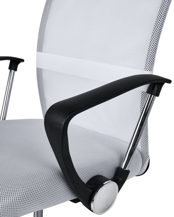 Kontorsstol Off-white Mesh Tygklädsel Snurrbar Skrivbordstol Datorstol Justerbar Sits Kontor Arbetsrum