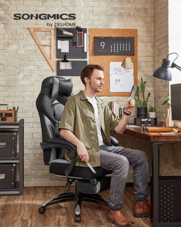 Rootz Gaming Chair - Racing Chair - Kontorstol - Lændestøtte - Justerbart ryglæn - Kunstlæder - 70cm x 64cm x 128cm