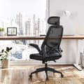 Pikkukuva 4 / 9: Rootz Ergonominen toimistotuoli - Musta pöytätuoli - Kääntyvä tuoli - Teräsrunko - Nylon pyörät - Polyesteriverhoilu - Vaahtomuovipehmuste - 64cm x 62