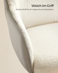 Miniatyrbild 4 av 8: Rootz Swivel Chair - Lounge Chair - Kontorsstol - Stålstomme - Sammetsklädsel - Justerbar höjd - 64cm x 64cm x (83-93)cm