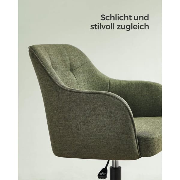 Rootz-kääntötuoli - Green Accent -tuoli - Pyörivä nojatuoli - Teräsrunko - Vaahtomuovipehmuste - Puuvillapellavasekoitus - 69 cm x 65 cm x 93 cm - Muk