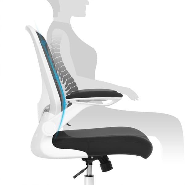Rootz Mesh Kontorstol - Ergonomisk stol - Drejestol - Justerbar vippemekanisme - Modstandsjustering - Sort - Plast, Skum, Nylon, Stål - 66cm x 60cm x