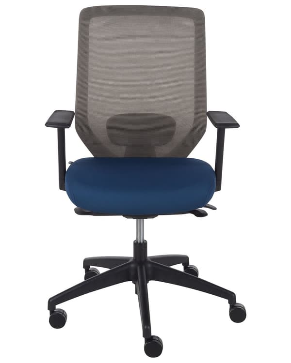 Kontorsstol Blå Tyg Mesh Klädsel Svängbar Skrivbord Dator Justerbar Sits Lutande Ryggstöd