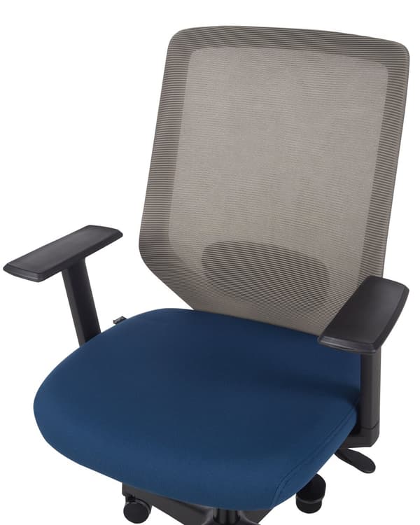 Kontorsstol Blå Tyg Mesh Klädsel Svängbar Skrivbord Dator Justerbar Sits Lutande Ryggstöd