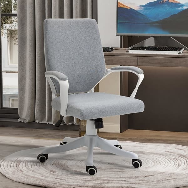 Rootz Vinsetto Kontorstol - Ergonomisk skrivebordsstol - Justerbart kontorsæde - Højdejusterbar - Åndbart stof - Vippefunktion - 62W x 69D x 92-100H c