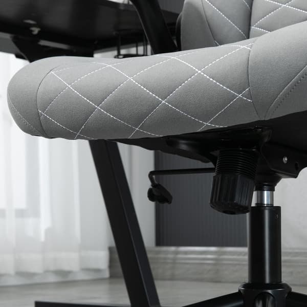 Rootz Vinsetto Kontorsstol - Ergonomisk skrivbordsstol - Justerbar höjdstol - Vippfunktion - Uppfällbara armstöd - 65,5 cm x 69,5 cm x 112-122 cm