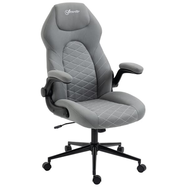 Rootz Vinsetto Kontorsstol - Ergonomisk skrivbordsstol - Justerbar höjdstol - Vippfunktion - Uppfällbara armstöd - 65,5 cm x 69,5 cm x 112-122 cm