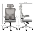 Miniatyrbild 3 av 10: Rootz Vinsetto Kontorsstol - Ergonomisk skrivbordsstol - Justerbar datorstol - Ultimate Comfort - Svankstöd - Lutande ryggstöd - 60cm x 59cm x 114-122