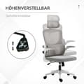 Miniatyrbild 4 av 10: Rootz Vinsetto Kontorsstol - Ergonomisk skrivbordsstol - Justerbar datorstol - Ultimate Comfort - Svankstöd - Lutande ryggstöd - 60cm x 59cm x 114-122