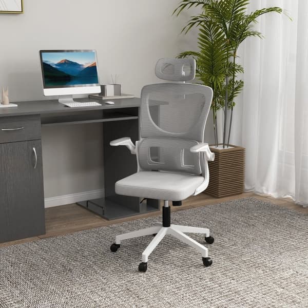 Rootz Vinsetto Kontorsstol - Ergonomisk skrivbordsstol - Justerbar datorstol - Ultimate Comfort - Svankstöd - Lutande ryggstöd - 60cm x 59cm x 114-122