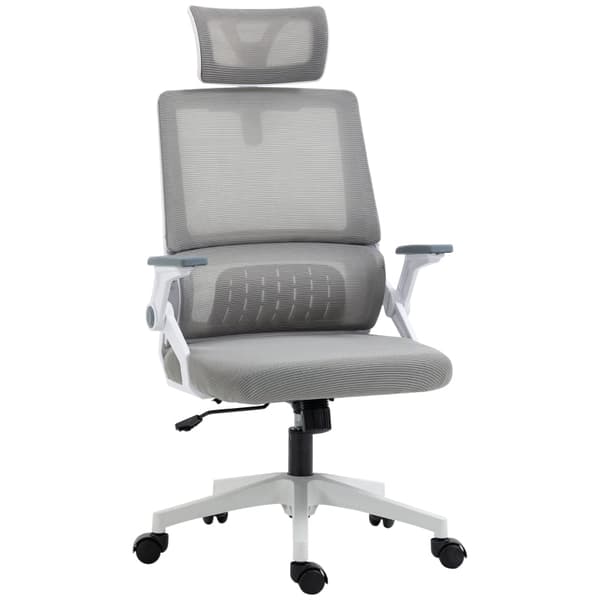 Rootz Vinsetto Kontorstol - Skrivebordsstol - Ergonomisk stol - Ultimativ komfort - Justerbar højde - Lændestøtte - 58cm x 61cm x 102-119cm