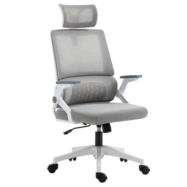 Rootz Vinsetto Kontorstol - Skrivebordsstol - Ergonomisk stol - Ultimativ komfort - Justerbar højde - Lændestøtte - 58cm x 61cm x 102-119cm