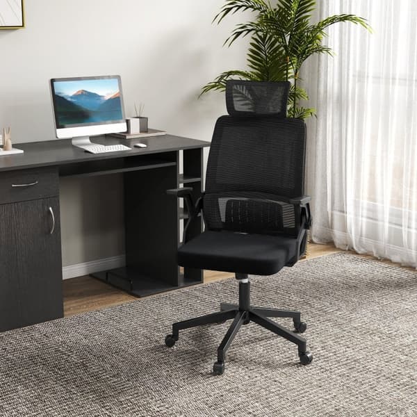 Rootz Vinsetto -toimistotuoli - Ergonominen tuoli - Säädettävä tuoli - Ristiselän tuki - Kallistustoiminto - 58cm x 61cm x 102-119cm