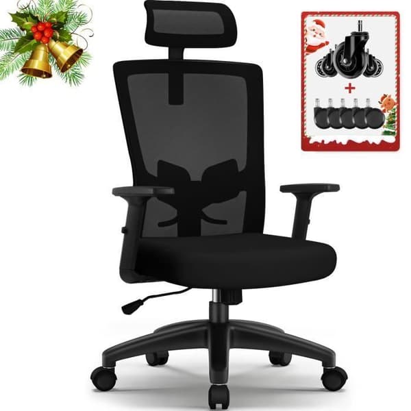 Ergonomisk kontorsstol - LEXZURN - Fåtölj på hjul - Liggande - Justerbara armstöd