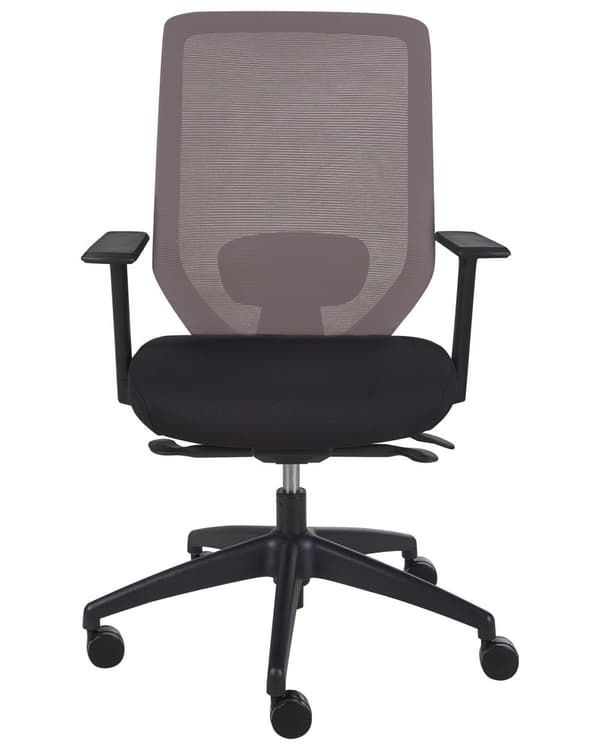 Kontorstol Taupe Polstring Mesh-stoff med Dreibart Skrivebord og Datamaskin Justerbart Sete Tilbakelent Ryggstøtte