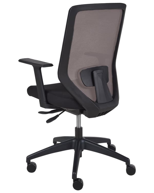 Kontorstol Taupe Polstring Mesh-stoff med Dreibart Skrivebord og Datamaskin Justerbart Sete Tilbakelent Ryggstøtte