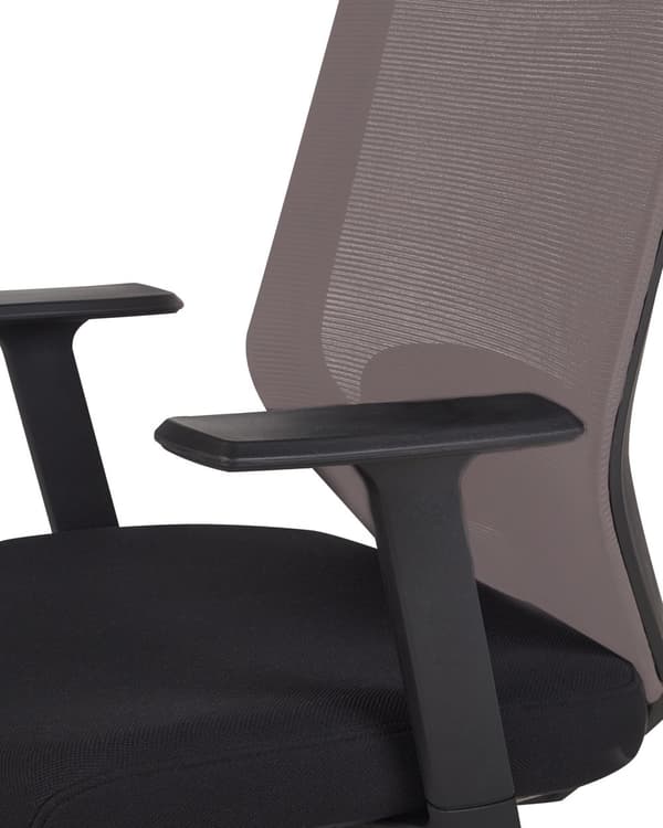 Kontorstol Taupe Polstring Mesh-stoff med Dreibart Skrivebord og Datamaskin Justerbart Sete Tilbakelent Ryggstøtte