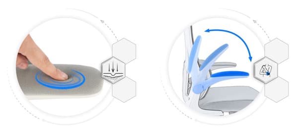 ZEO ergonomisk lænestol - grå