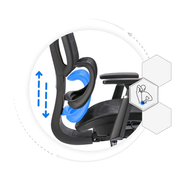 NEOVA ergonomisk fåtölj - svart