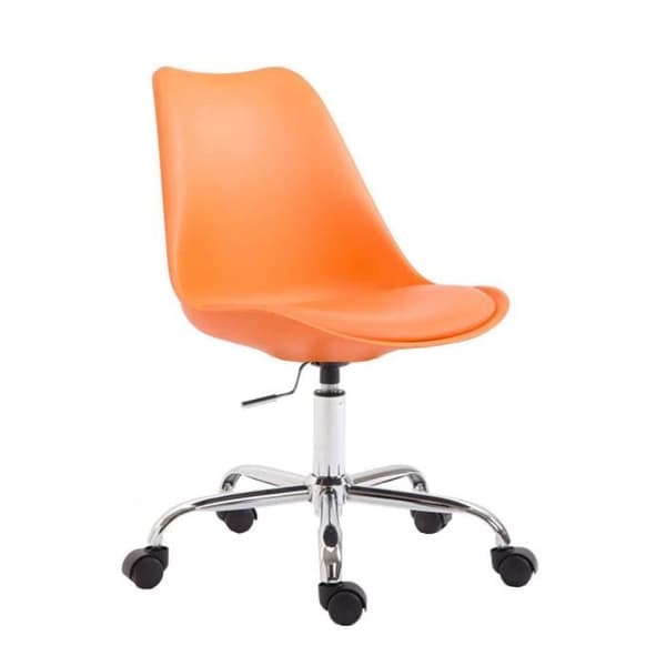 Kontorsstol Toulouse - CLP - Plastskal och konstläder - Metallben - Orange