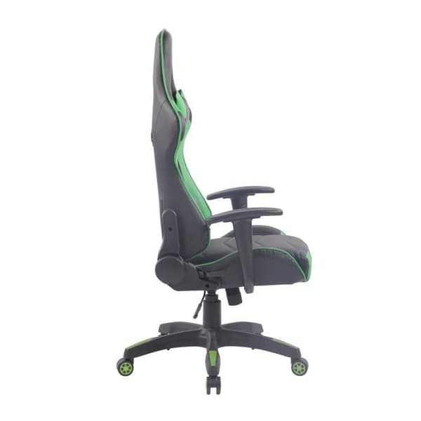 CLP Kontorsstol Racing Gamer Miracle V2 konstläder - Ergonomisk kontorsstol höjdjusterbar och vridbar svart-grön