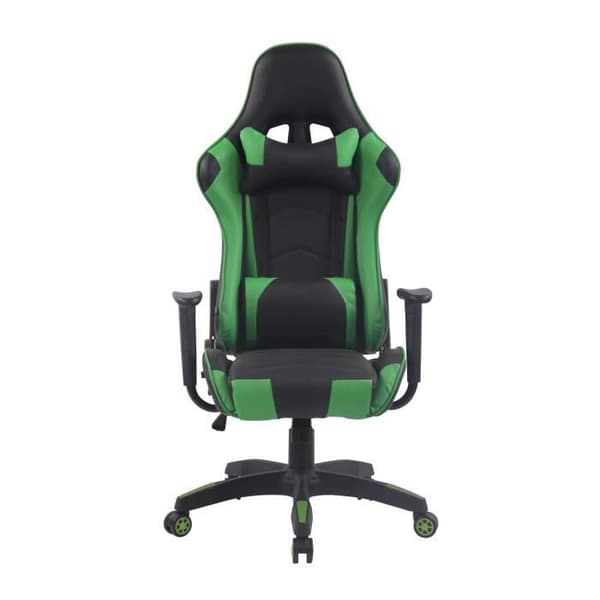 CLP Kontorsstol Racing Gamer Miracle V2 konstläder - Ergonomisk kontorsstol höjdjusterbar och vridbar svart-grön