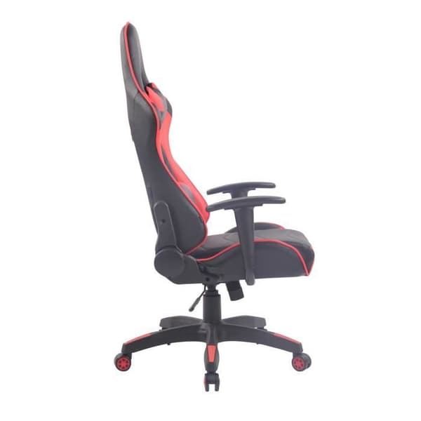 CLP Kontorsstol Racing Gamer Miracle V2 konstläder - Ergonomisk kontorsstol Höjdjusterbar och vridbar Svart-röd