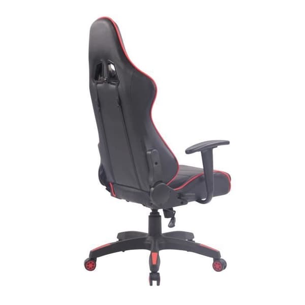CLP Kontorsstol Racing Gamer Miracle V2 konstläder - Ergonomisk kontorsstol Höjdjusterbar och vridbar Svart-röd