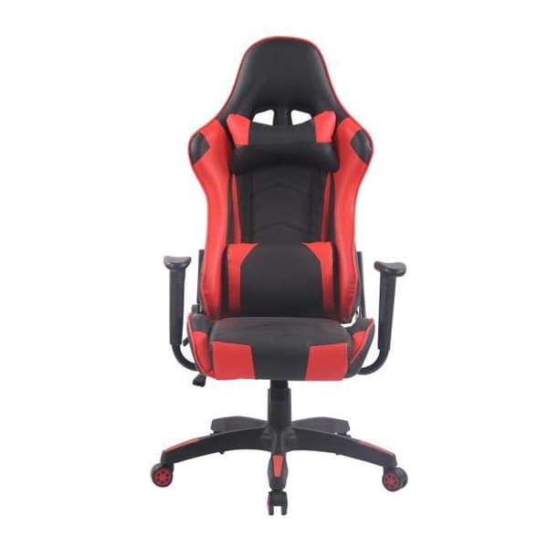 CLP Kontorsstol Racing Gamer Miracle V2 konstläder - Ergonomisk kontorsstol Höjdjusterbar och vridbar Svart-röd