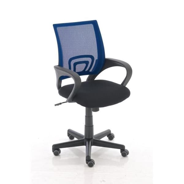 Genius kontorsstol på hjul - CLP - Blå - Modern design - konstläder - Justerbar höjd