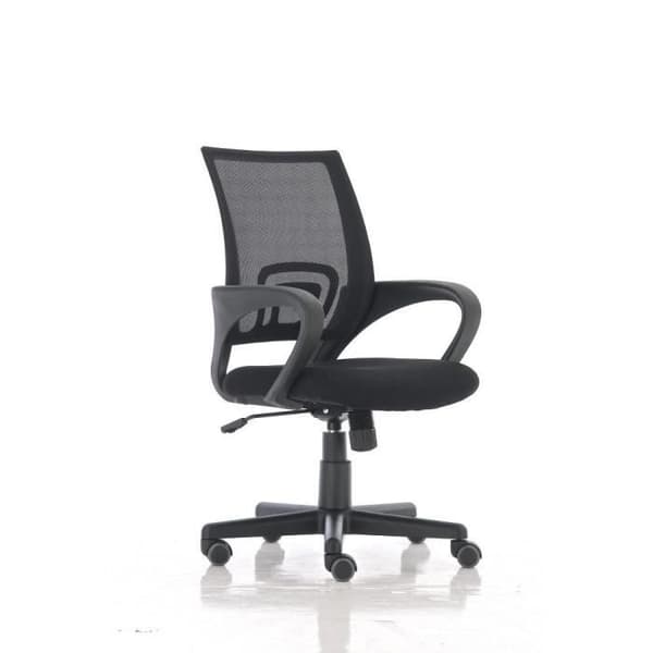 Genius kontorsstol på hjul - CLP - Svart - Modern design - Faux