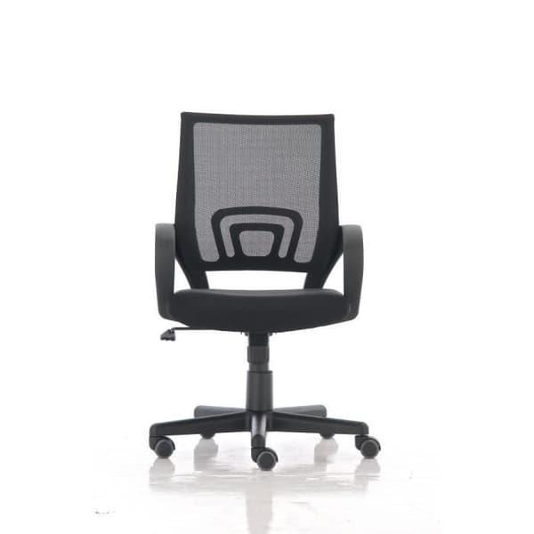 Genius kontorsstol på hjul - CLP - Svart - Modern design - Faux