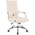 Miniatyrbild 2 av 4: Amadora Kontorsstol i konstläder med hjul - Beige - CLP - Ergonomisk höjdjusterbar