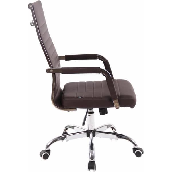 Amadora kontorsstol - CLP - konstläder - Brun - Ergonomisk - Hjul
