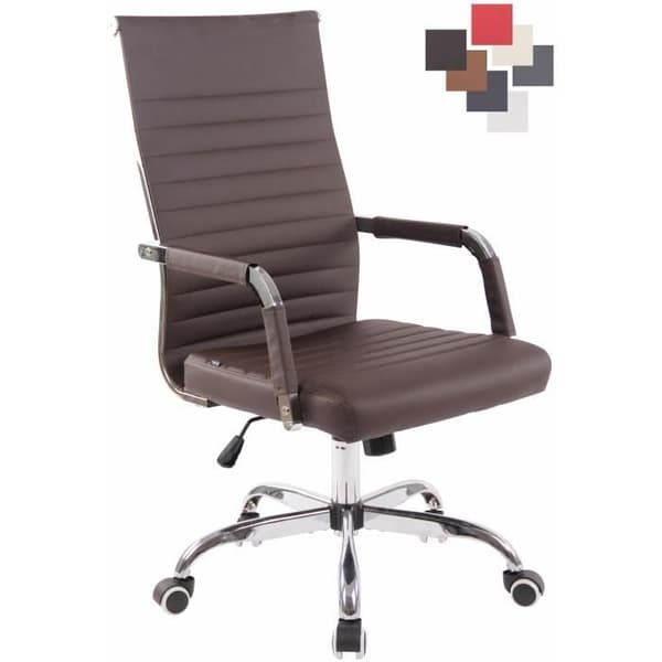 Amadora kontorsstol - CLP - konstläder - Brun - Ergonomisk - Hjul