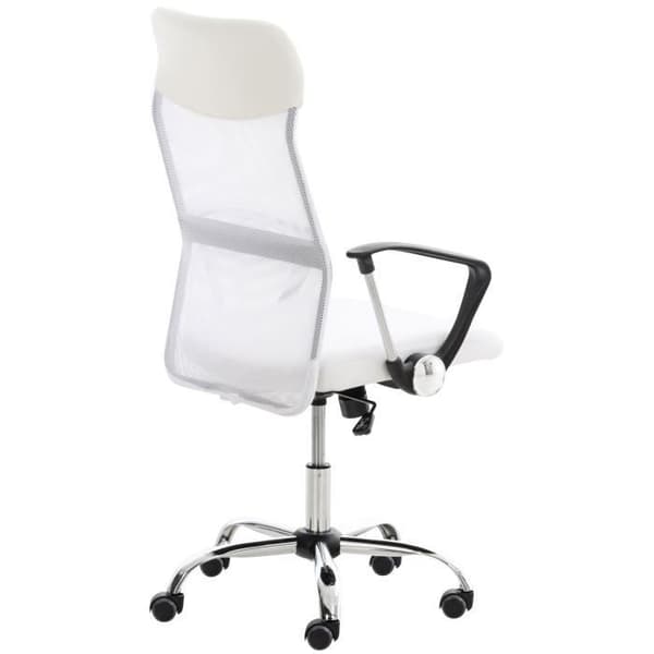 Washington Ergonomic Mesh Kontorsstol med metallben, vit