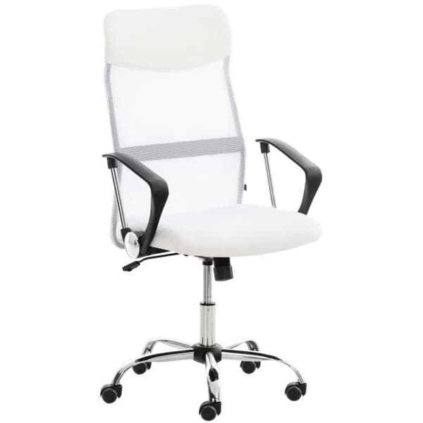 Washington Ergonomic Mesh Kontorsstol med metallben, vit
