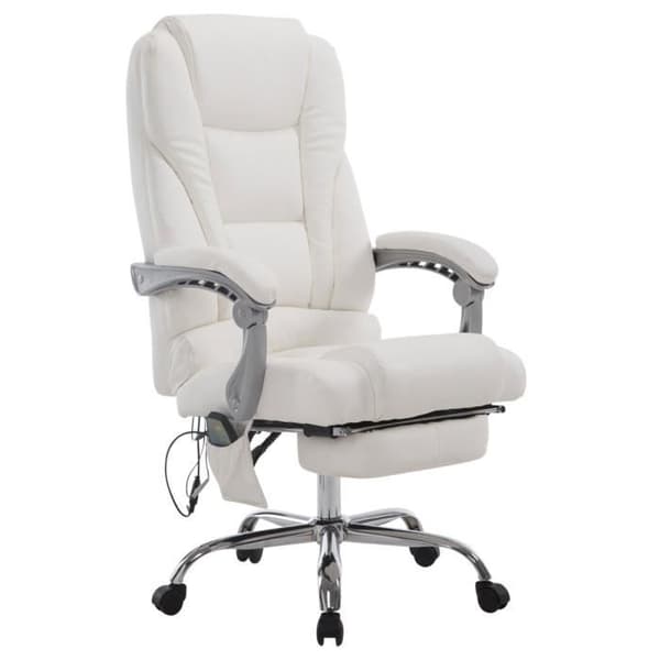 Stilla kontorsstol - CLP - Vit - Massagefunktion - Vridbar - Justerbar