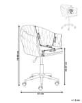 Miniatyrbilde 3 av 10: Kontorstol i Rosa Stoff Svingbare Kontormøbler Moderne Design