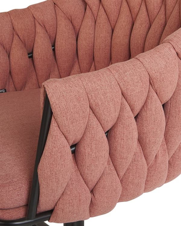 Kontorstol i Rosa Stoff Svingbare Kontormøbler Moderne Design